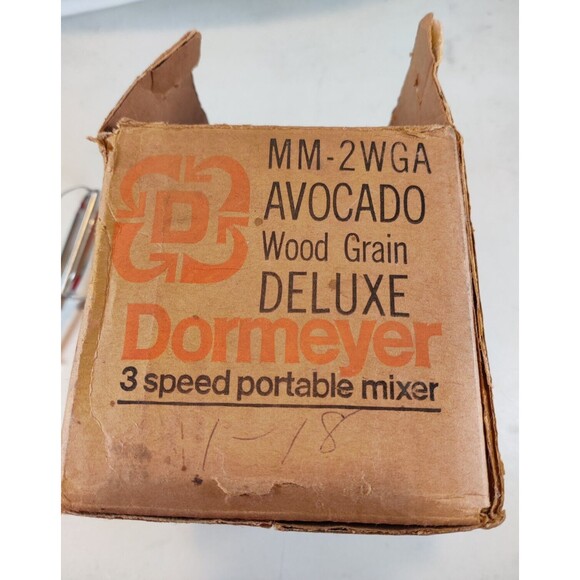 Vintage Dormeyer Hand Mixer Model HM7 Works Good-See Video-Avocado Green-W/Box - Picture 14 of 16